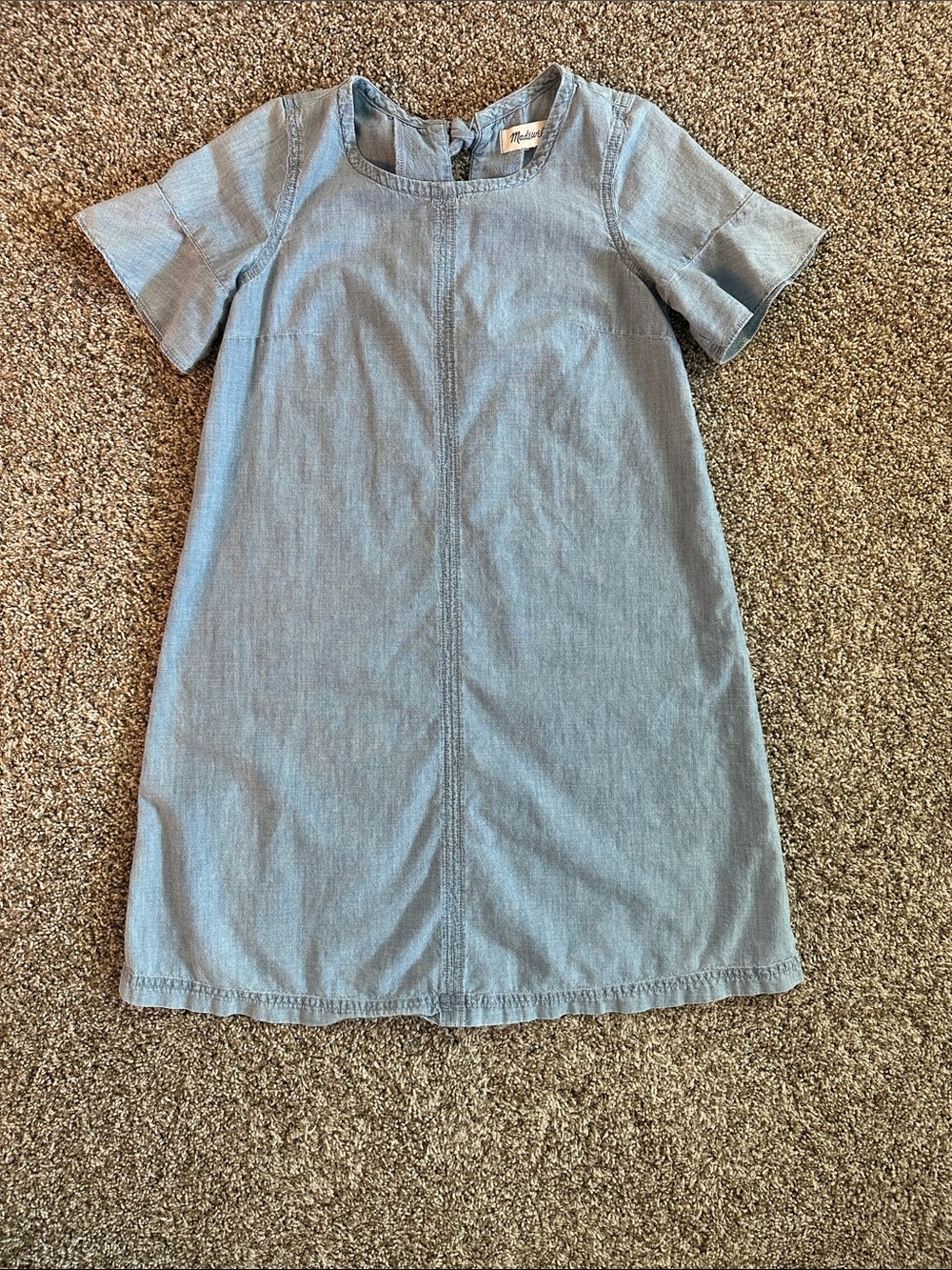 Madewell Light Chambray Short-Sleeve Shift Dress